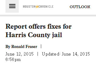 Report offers fixes for Harris County jail
