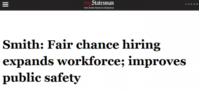 Smith: Fair chance hiring expands workforce; improves public safety