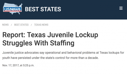 Report: Texas Juvenile Lockup Struggles With Staffing