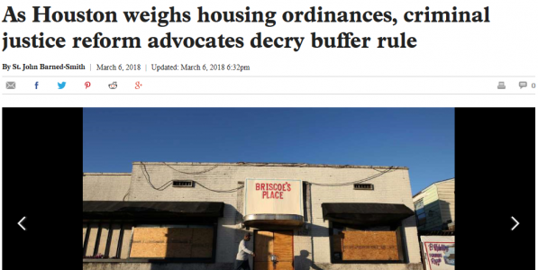 As Houston weighs housing ordinances, criminal justice reform advocates decry buffer rule
