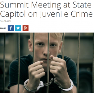 Summit Meeting at State Capitol on Juvenile Crime