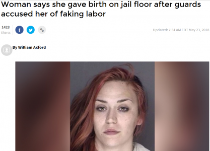Woman says she gave birth on jail floor after guards accused her of faking labor
