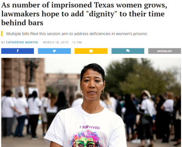 As number of imprisoned Texas women grows, lawmakers hope to add "dignity" to their time behind bars