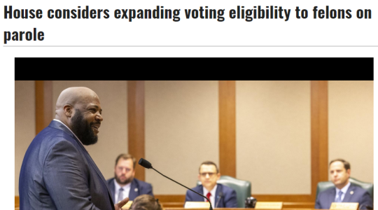 House considers expanding voting eligibility to felons on parole