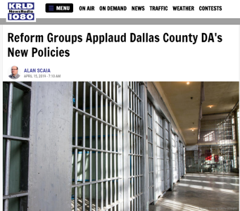 Reform Groups Applaud Dallas County DA's New Policies