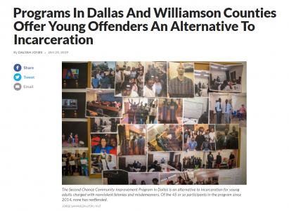 Programs In Dallas And Williamson Counties Offer Young Offenders An Alternative To Incarceration