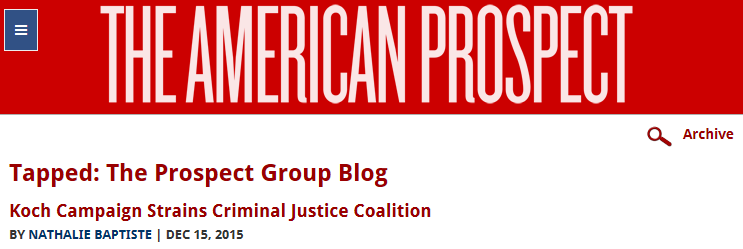 Koch Campaign Strains Criminal Justice Coalition