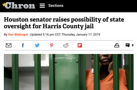 Houston senator raises possibility of state oversight for Harris County jail