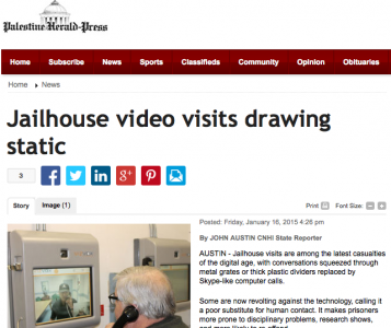 Jailhouse video visits drawing static