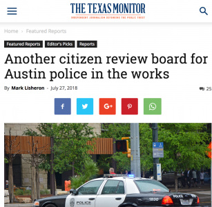 Another citizen review board for Austin police in the works