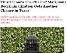 Third Time’s The Charm? Marijuana Decriminalization Gets Another Chance in Texas