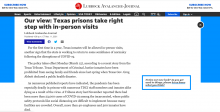 Our view: Texas prisons take right step with in-person visits