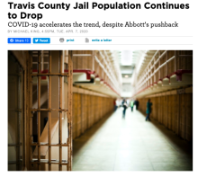 Travis County Jail Population Continues to Drop