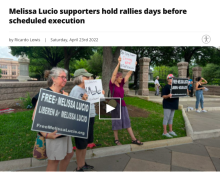 Melissa Lucio supporters hold rallies days before scheduled execution